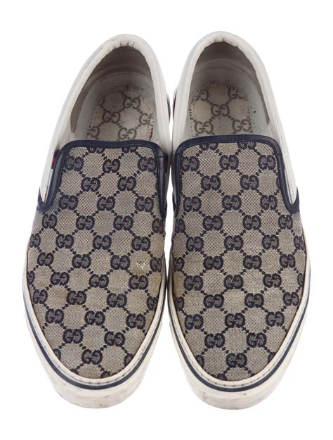 gucci shoe 83-14-41 slip on shoes no back|gucci denim slip on.